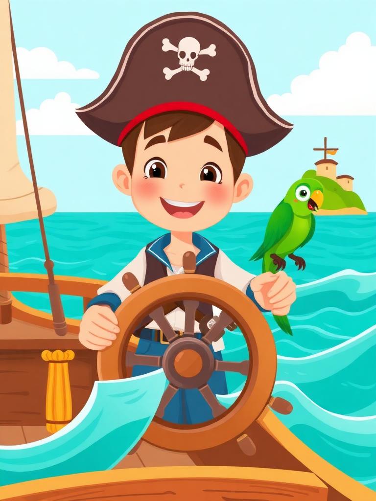 Captain of the Seven Seas personalised storybook cover